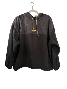 Adidas Originals Black Hooded Pullover Jacket XL Recycled Polyester/Nylon Blend